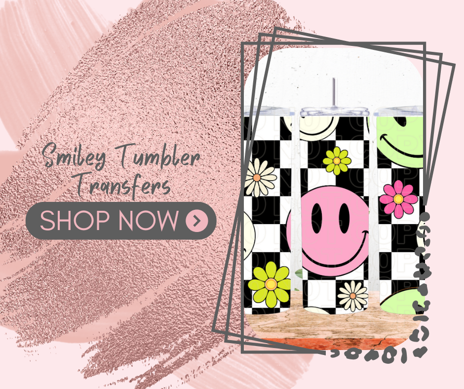 Checkered Smiley: Tumbler Sub Print – NSR Transfers