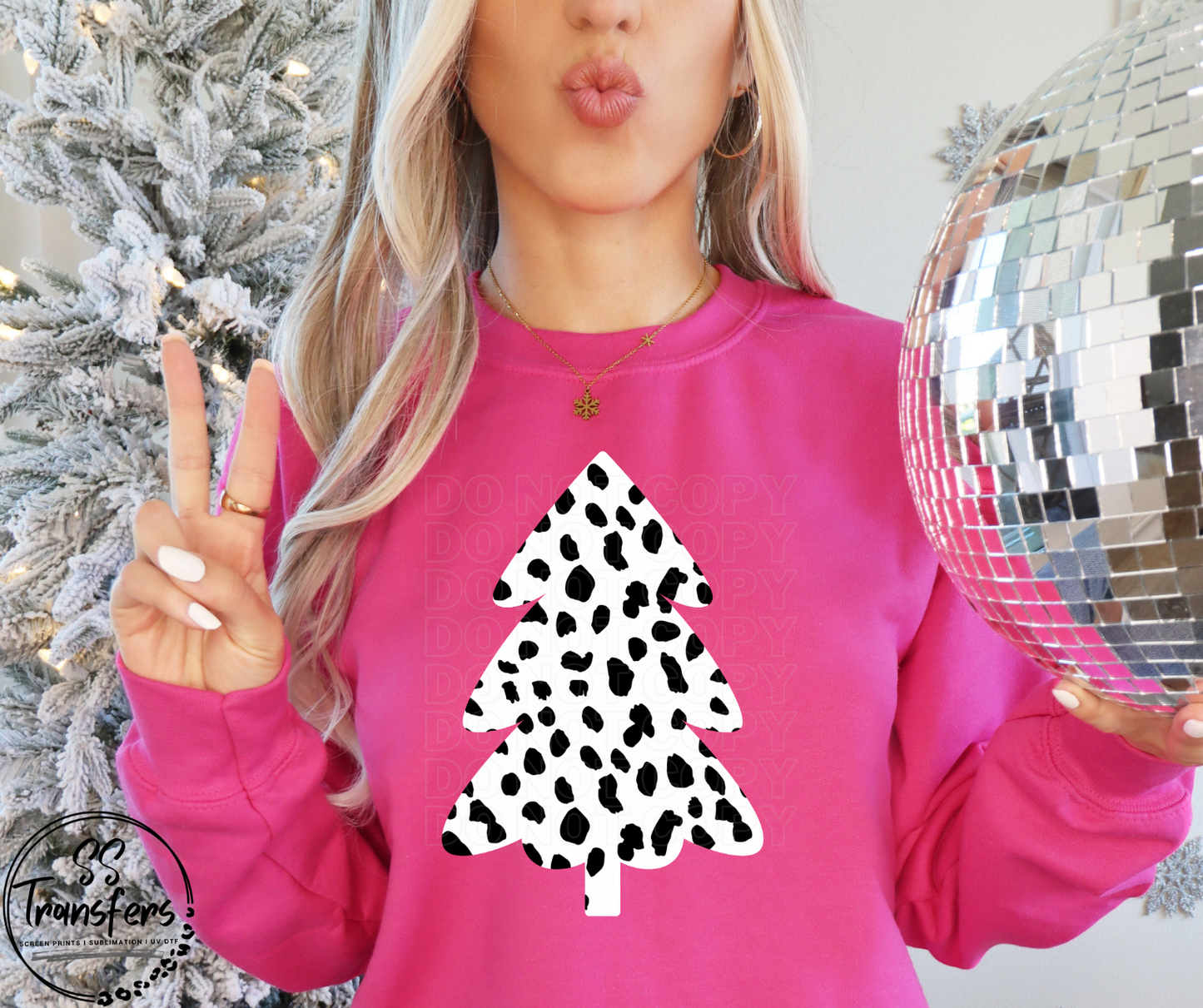 Dalmation Dot Christmas Tree (Multiple Options) *SS Exclusive* DTF Transfer