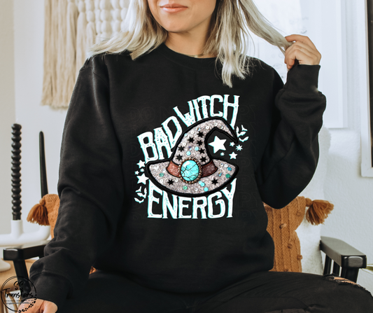 Bad Witch Energy (multiple colors) DTF Transfer