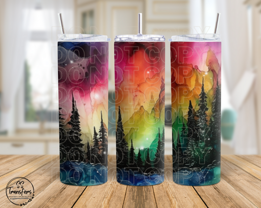 Northern Lights Forest Sub Tumbler Transfer