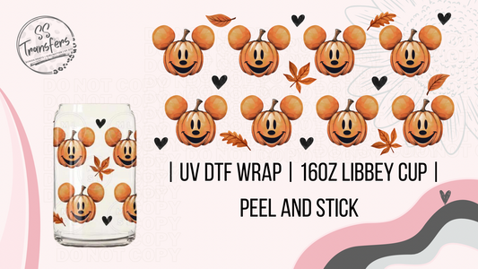 Pumpkin Mouse Heads Libbey UV Wrap