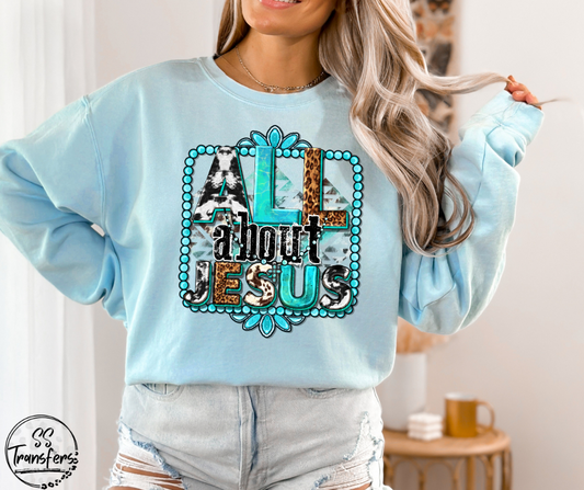All About Jesus DTF Transfer