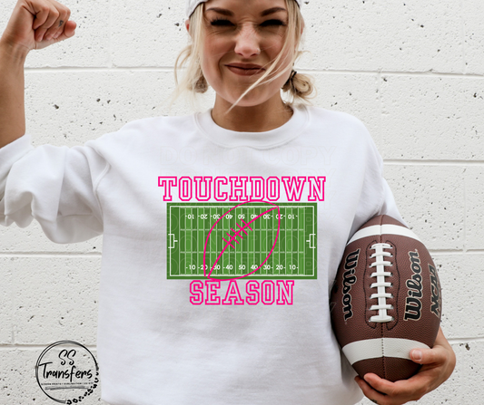 Touchdown Season Pink DTF Transfer