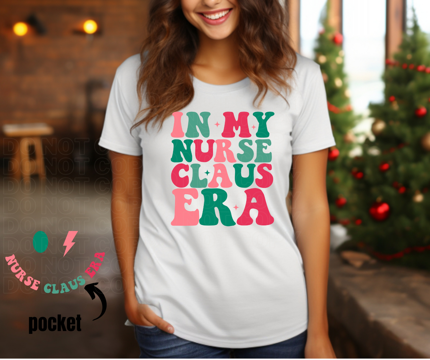 Claus Era Collection w/pocket included (Multiple Choices) DTF Transfer