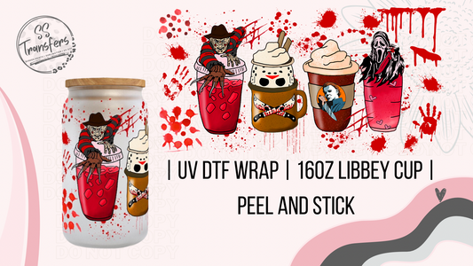 Bloody Coffee Cups Libbey UV Wrap