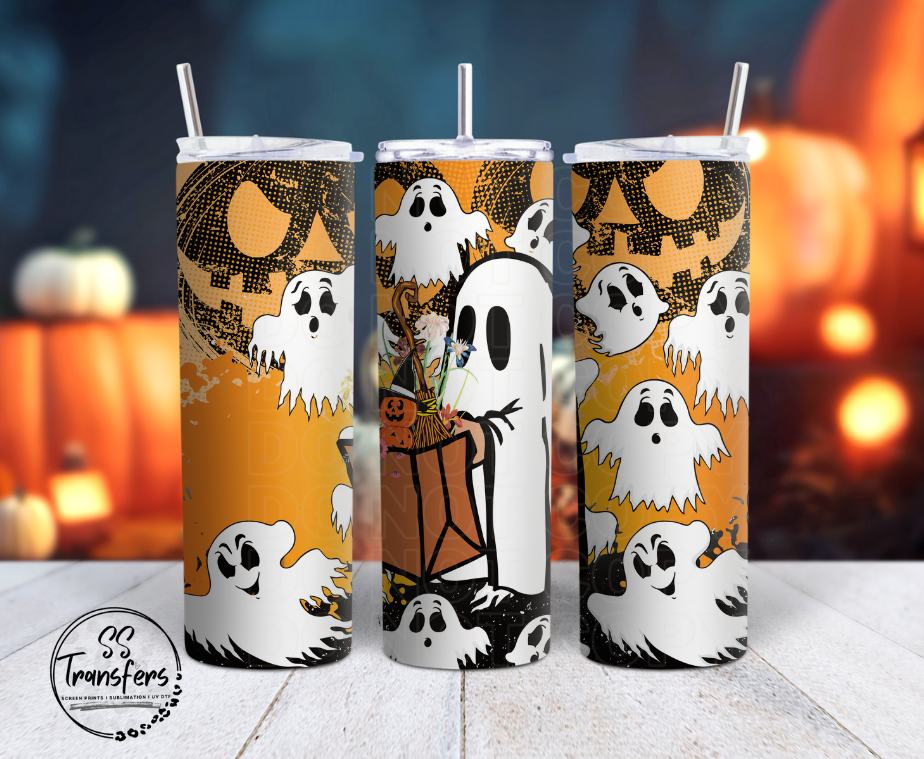 Trick or Treat Ghosts Tumbler Transfer – SS Transfers