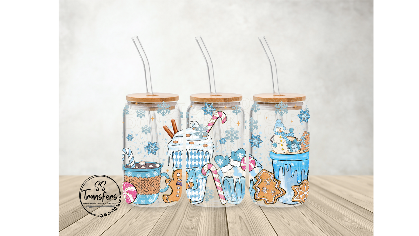 Gingerbread and Candy Canes Libbey UV Wrap