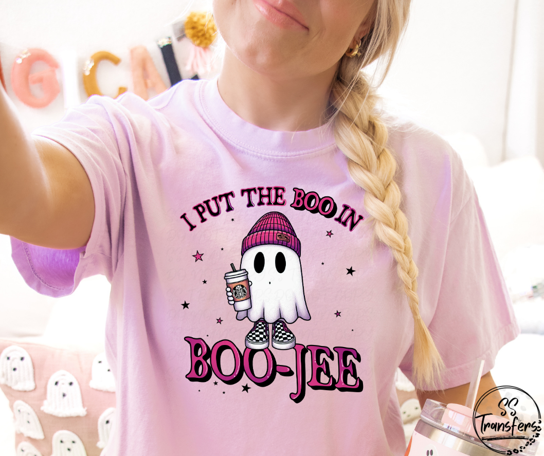 Boo in Boo Jee Coffee Ghost DTF Transfer