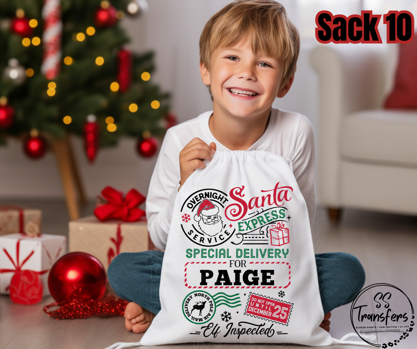 Custom Name Santa Sacks (Multiple Options) DTF Transfer