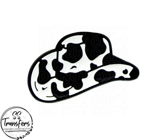 Cow Print Hat Straw Topper