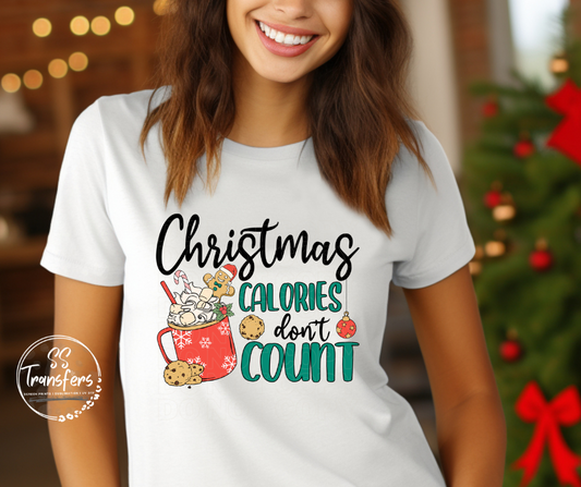 Christmas Calories Don't Count DTF Transfer