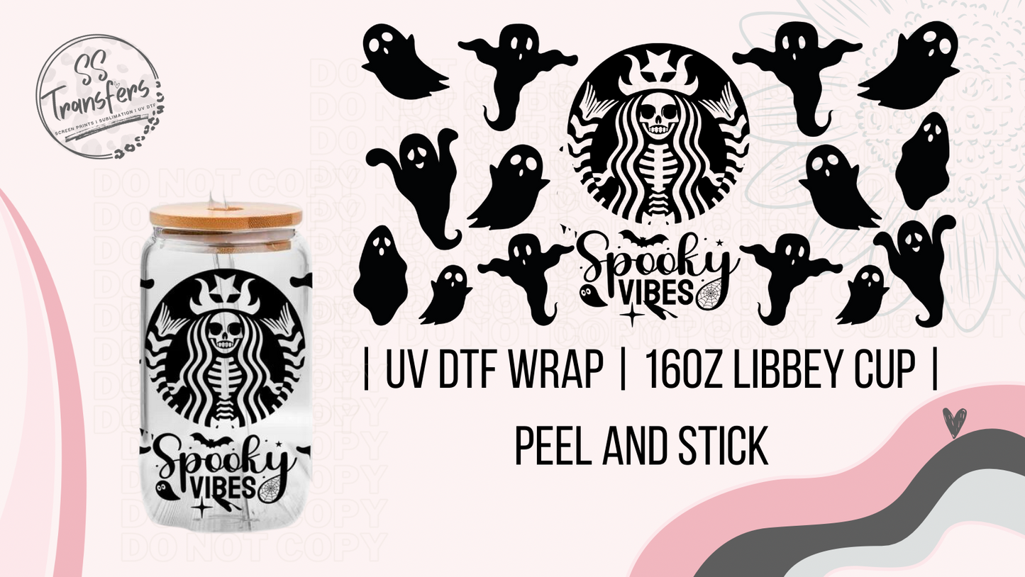 Spooky Vibes Coffee Libbey UV Wrap