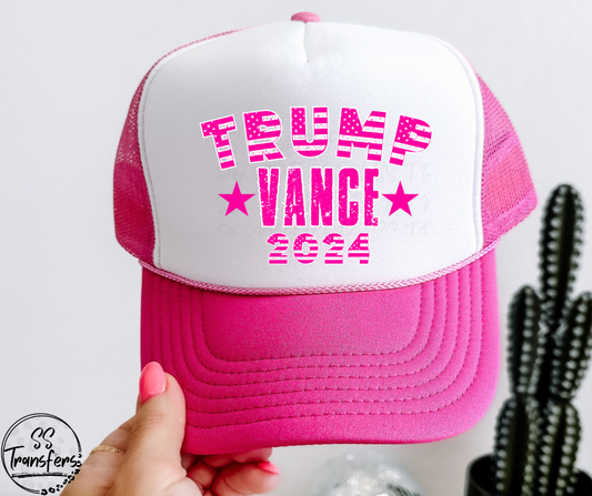 Trump Vance Pink Hat DTF/Sub Transfer