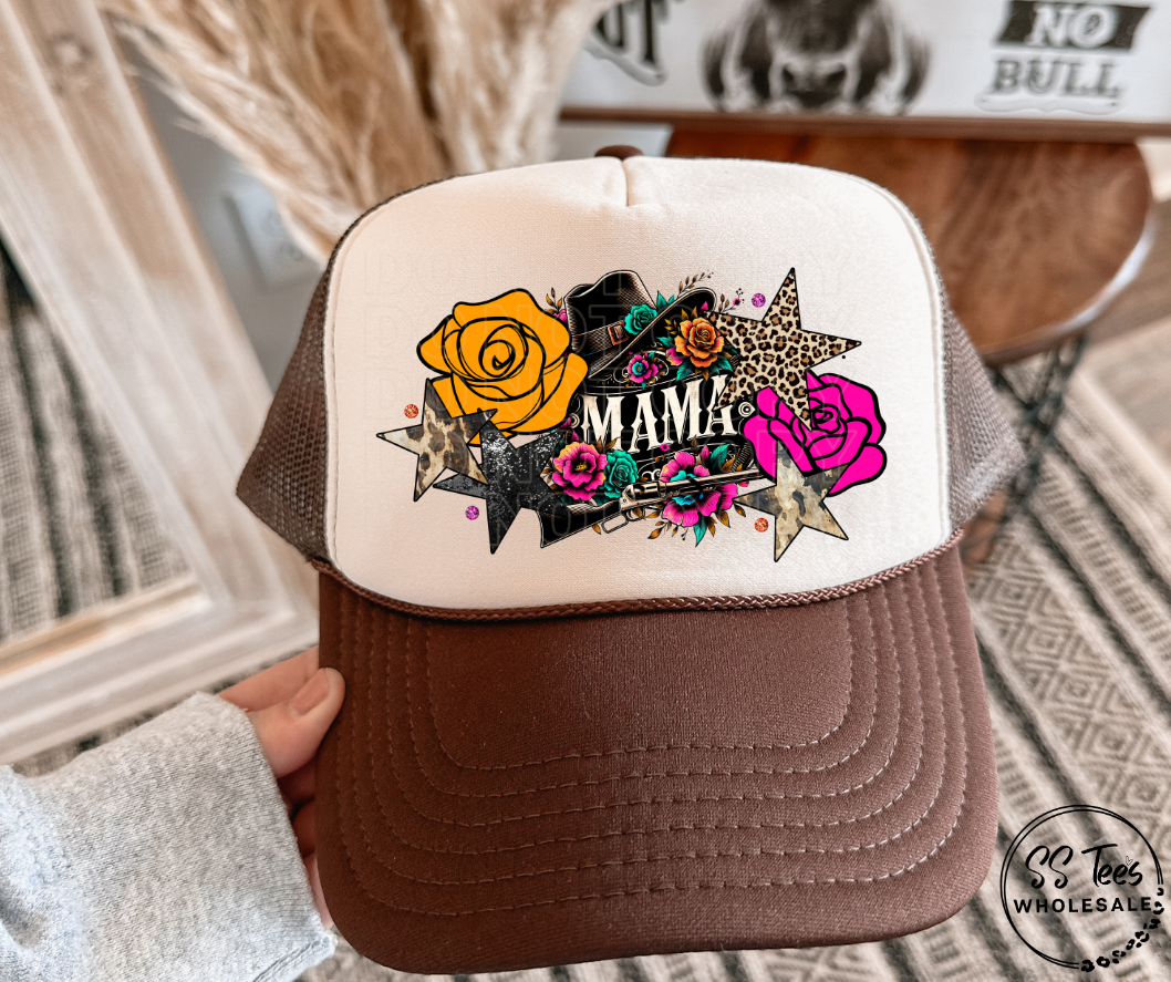 Mama Roses Faux Embroidered Hat DTF/Sub Transfer