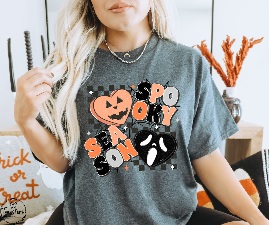 Scary Season Pumpkin Hearts (Multiple Choices) DTF Transfer