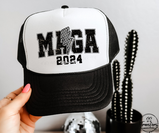 MAGA 2024 Bolt Hat DTF/Sub Transfer