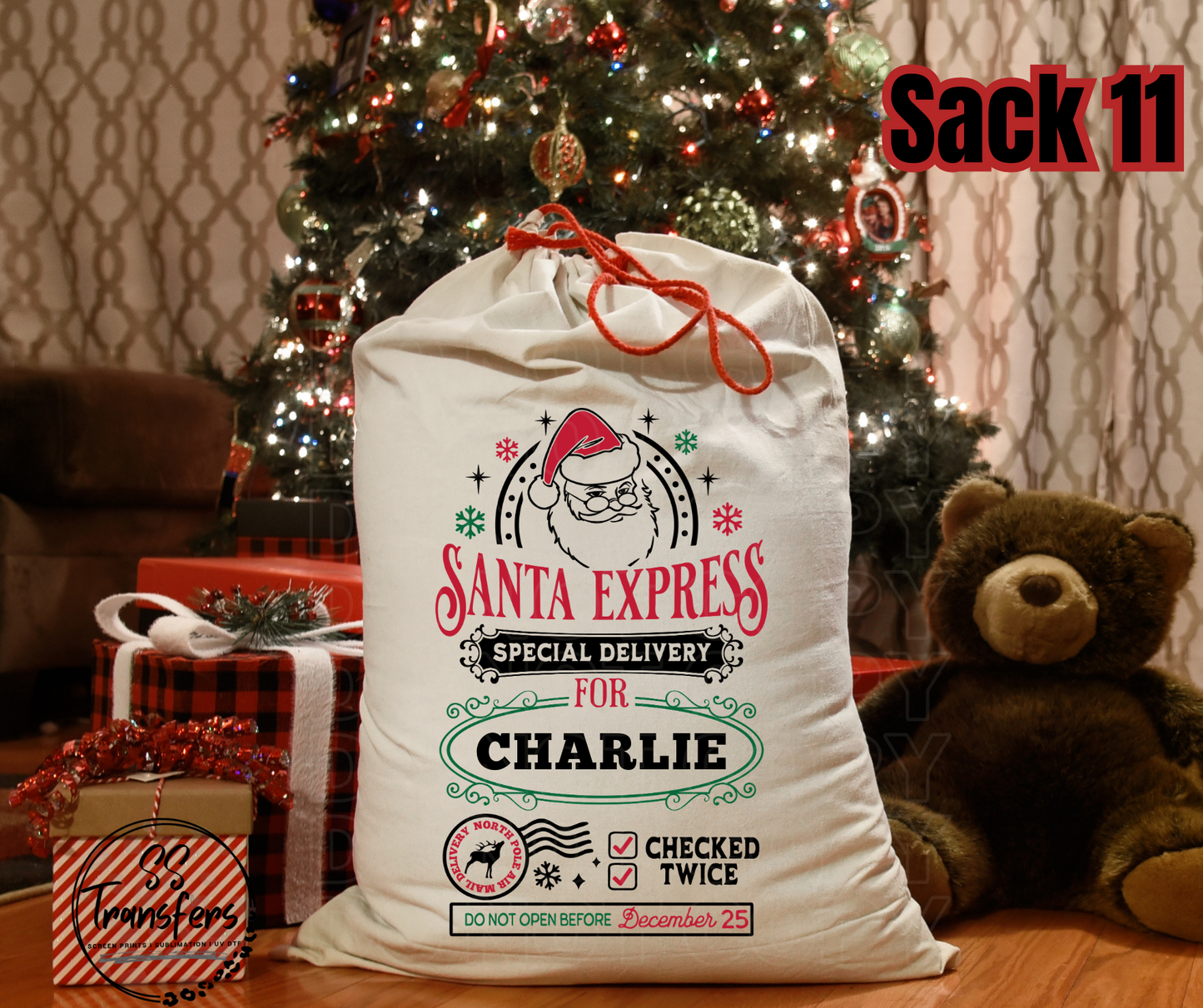 Custom Name Santa Sacks (Multiple Options) DTF Transfer