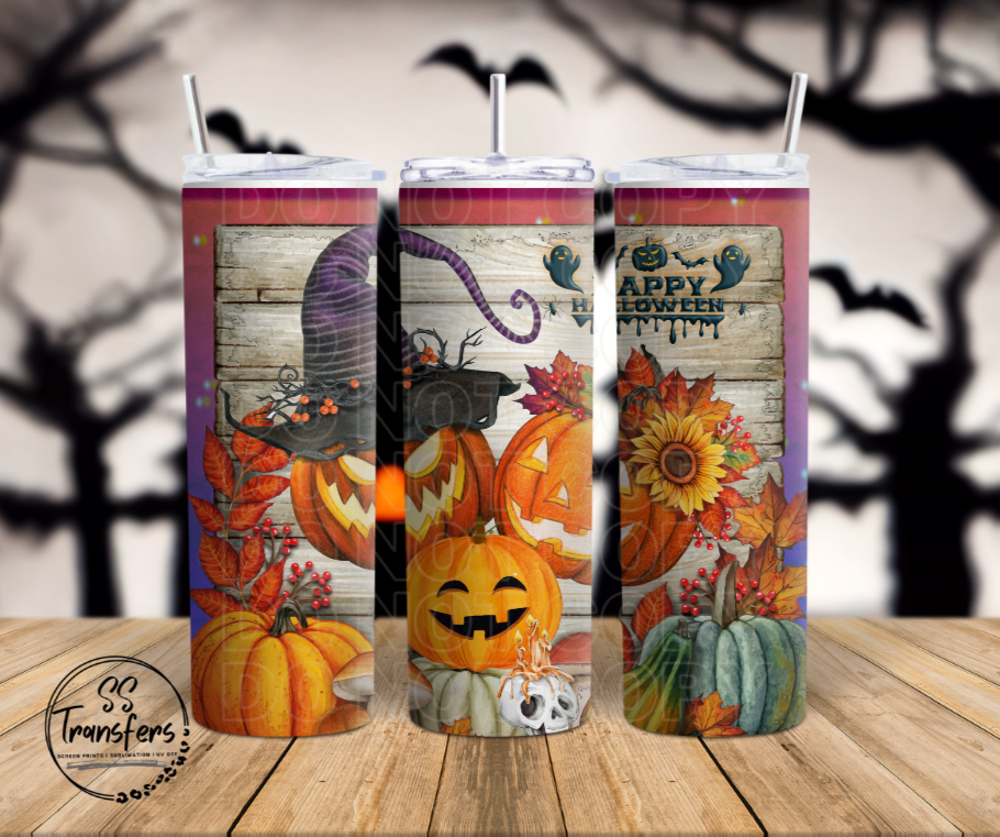 Halloween Fall Pumpkins Sub Tumbler Transfer