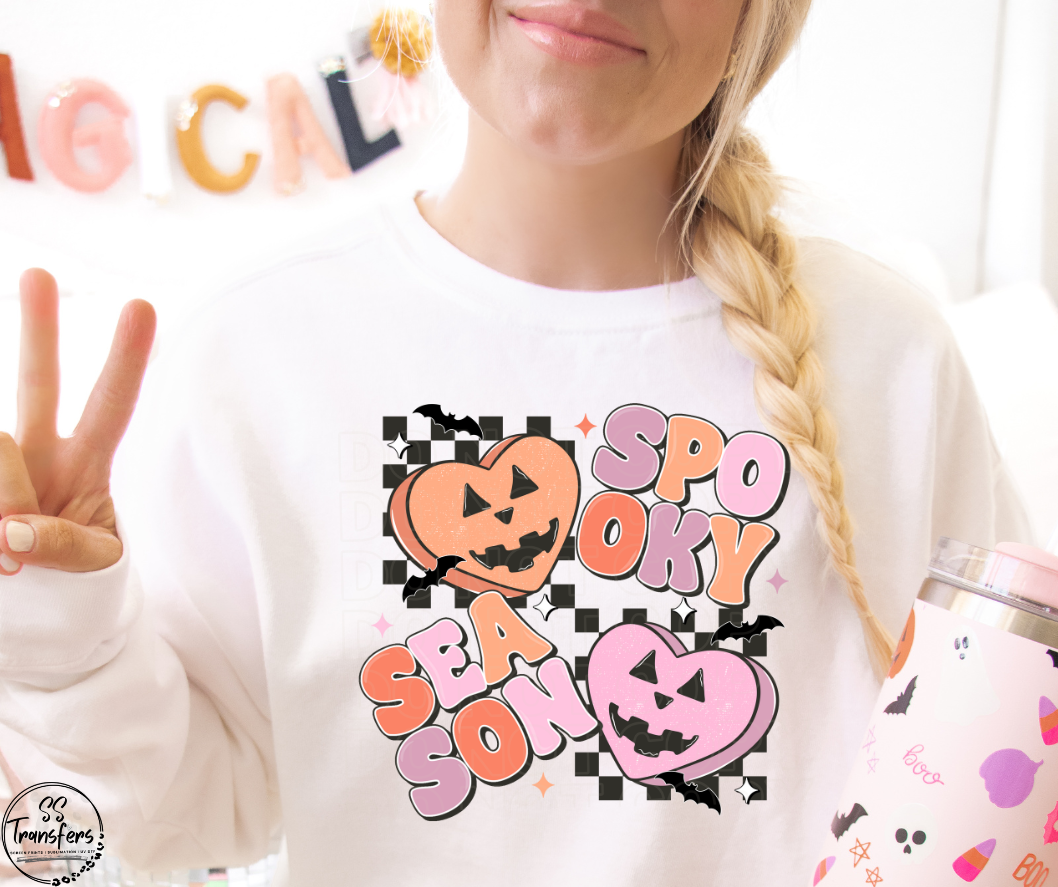 Scary Season Pumpkin Hearts (Multiple Choices) DTF Transfer