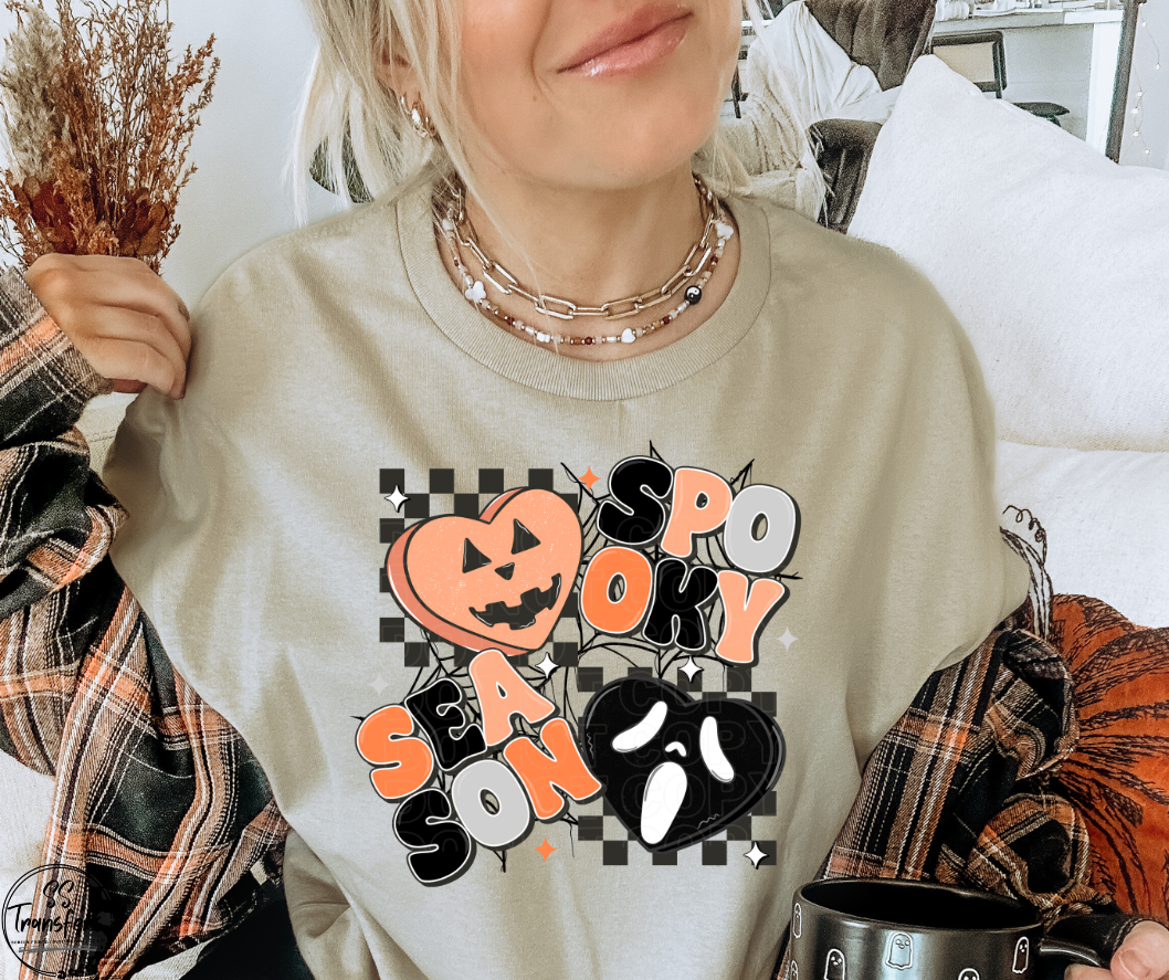 Scary Season Pumpkin Hearts (Multiple Choices) DTF Transfer