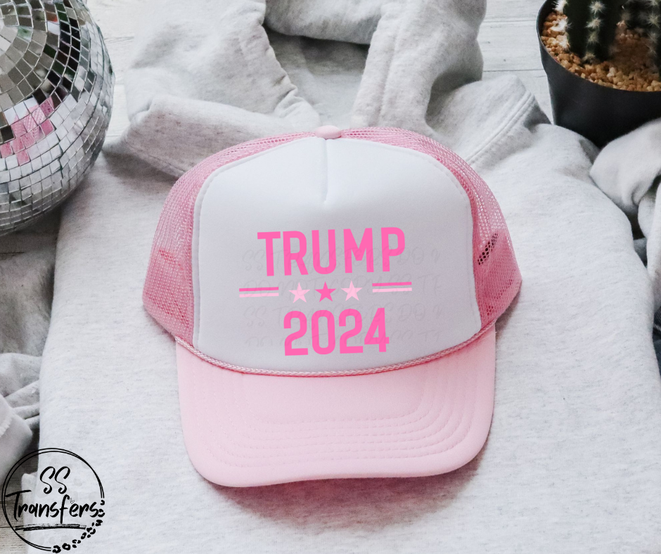 Pink Trump 2024 Hat DTF/Sub Transfer