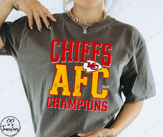 AFC Champs KC Bold (Multiple Colors) DTF Transfer