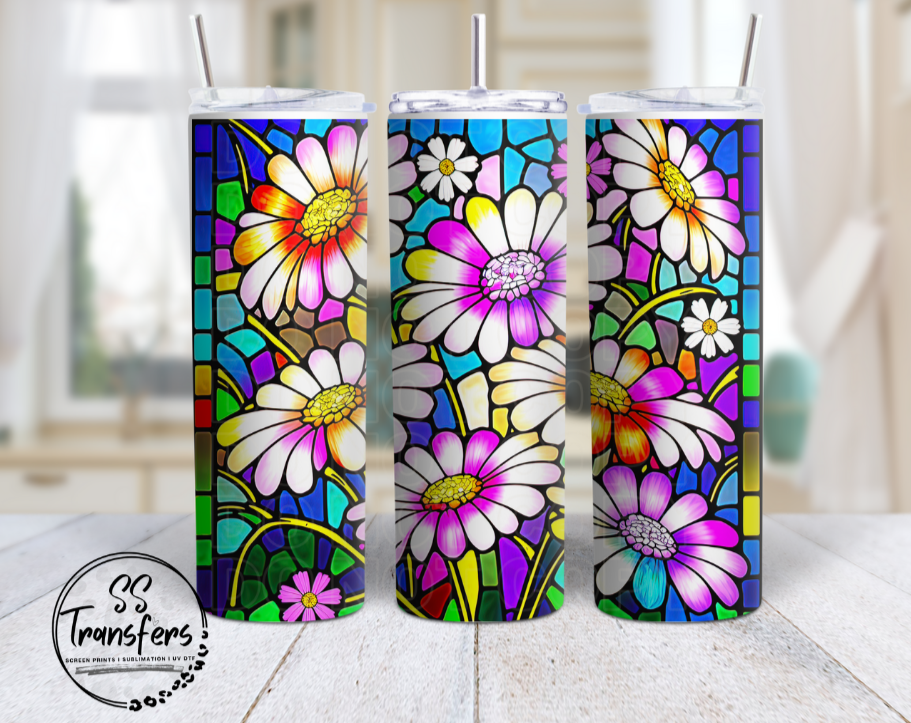 Stained Glass (Multiple Colors) Sub Tumbler Transfer