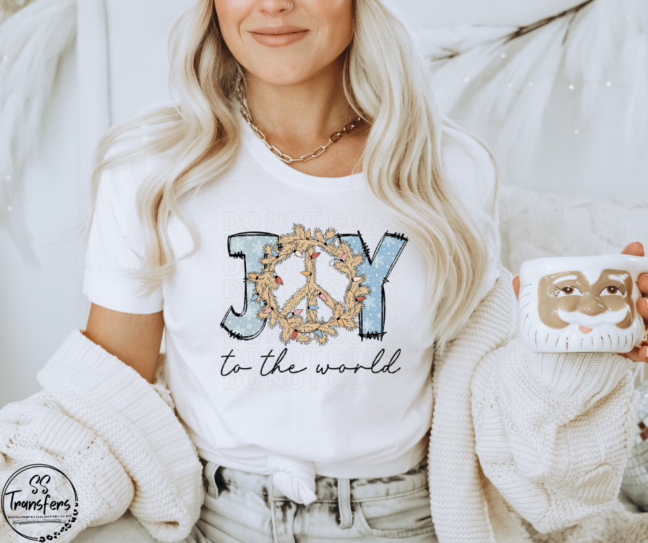 Joy To The World Boho (Multiple Colors) DTF Transfer