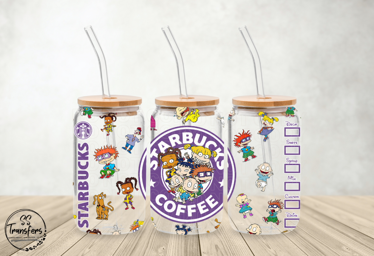 Cartoon Coffee Libbey UV Wrap