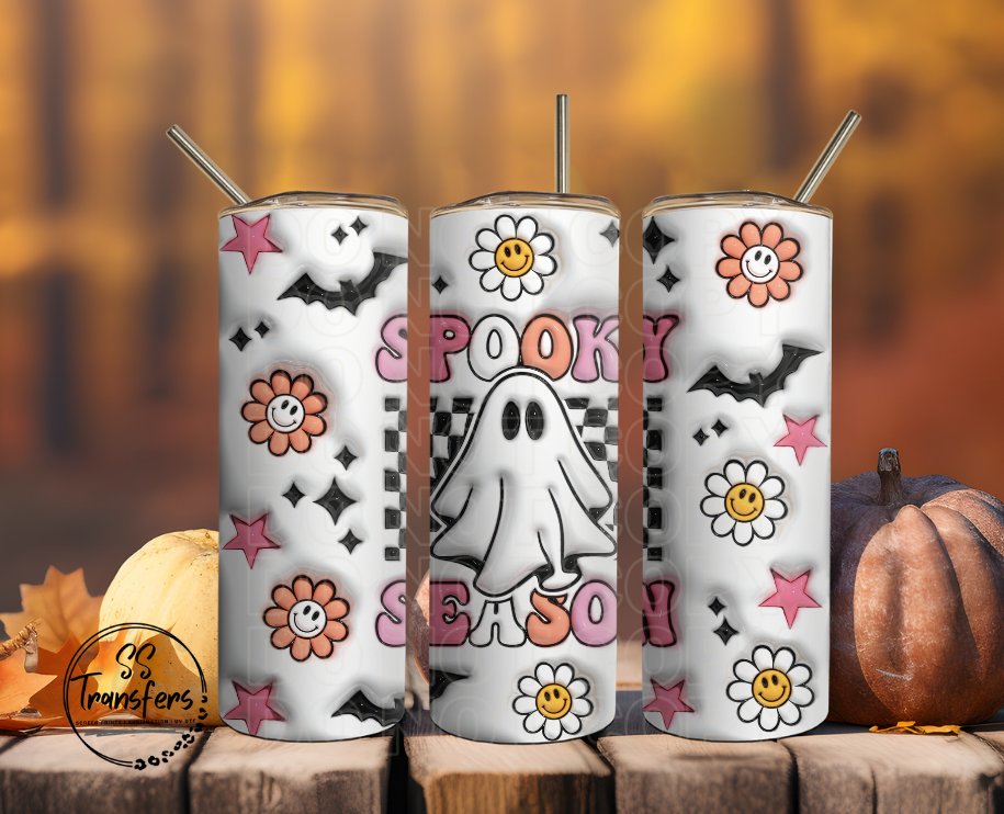 Inflated Spooky Season Ghost Sub Tumbler Transfer