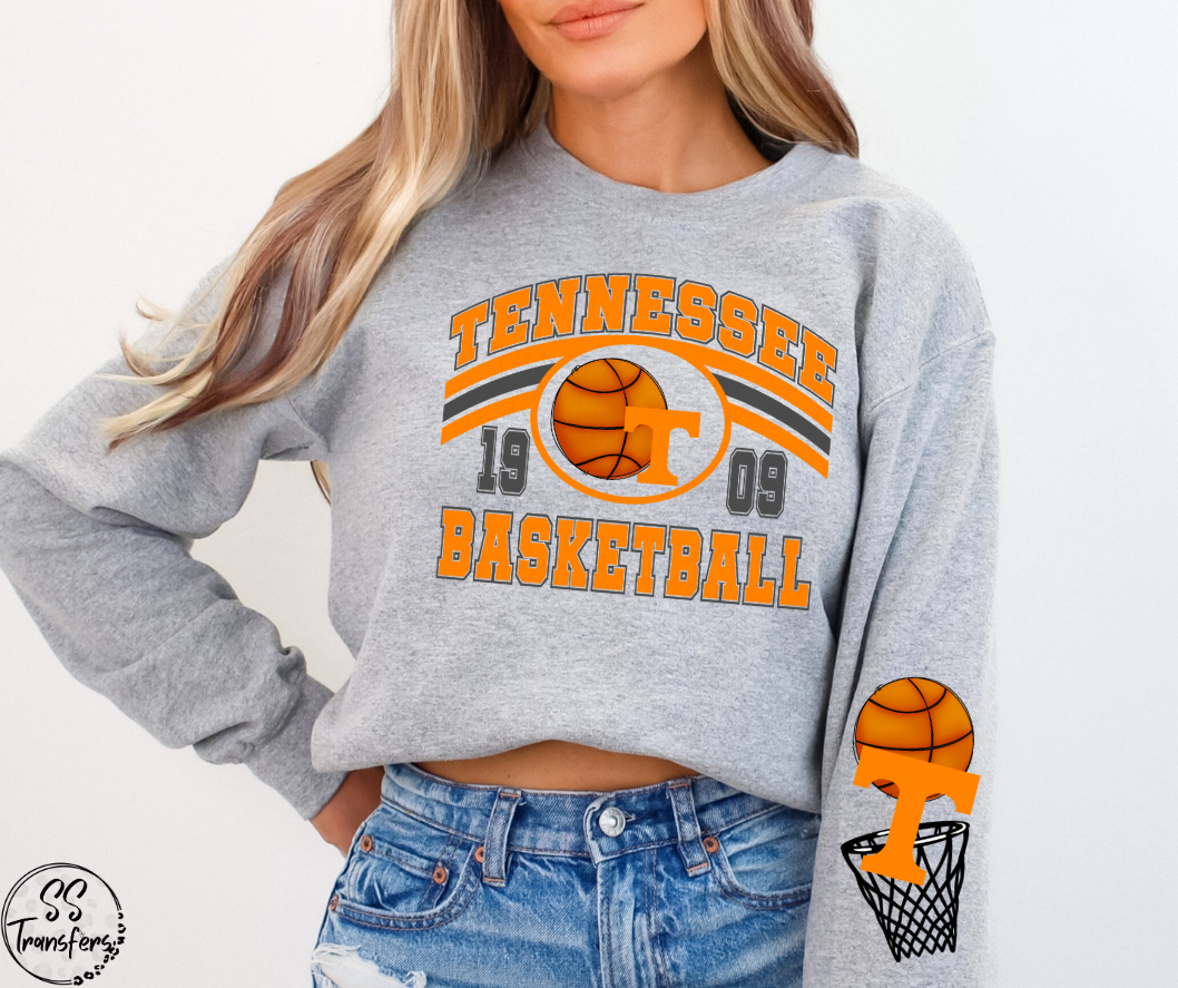 Tennessee Basketball (w/sleeve option) DTF Transfer