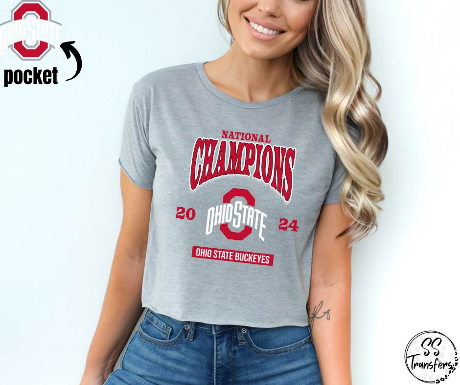 O State Natl' Champs (pocket included) DTF Transfer