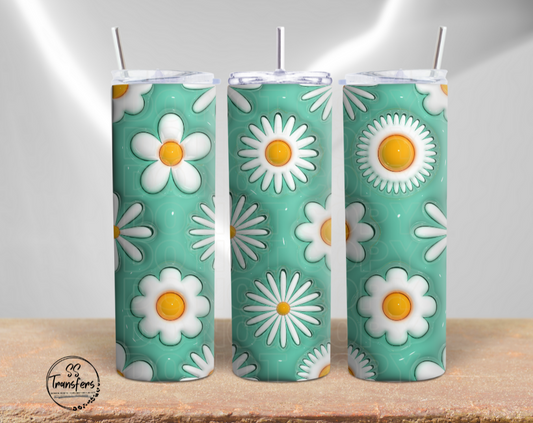 Inflated Flowers(Multiple Colors) Sub Tumbler Transfer