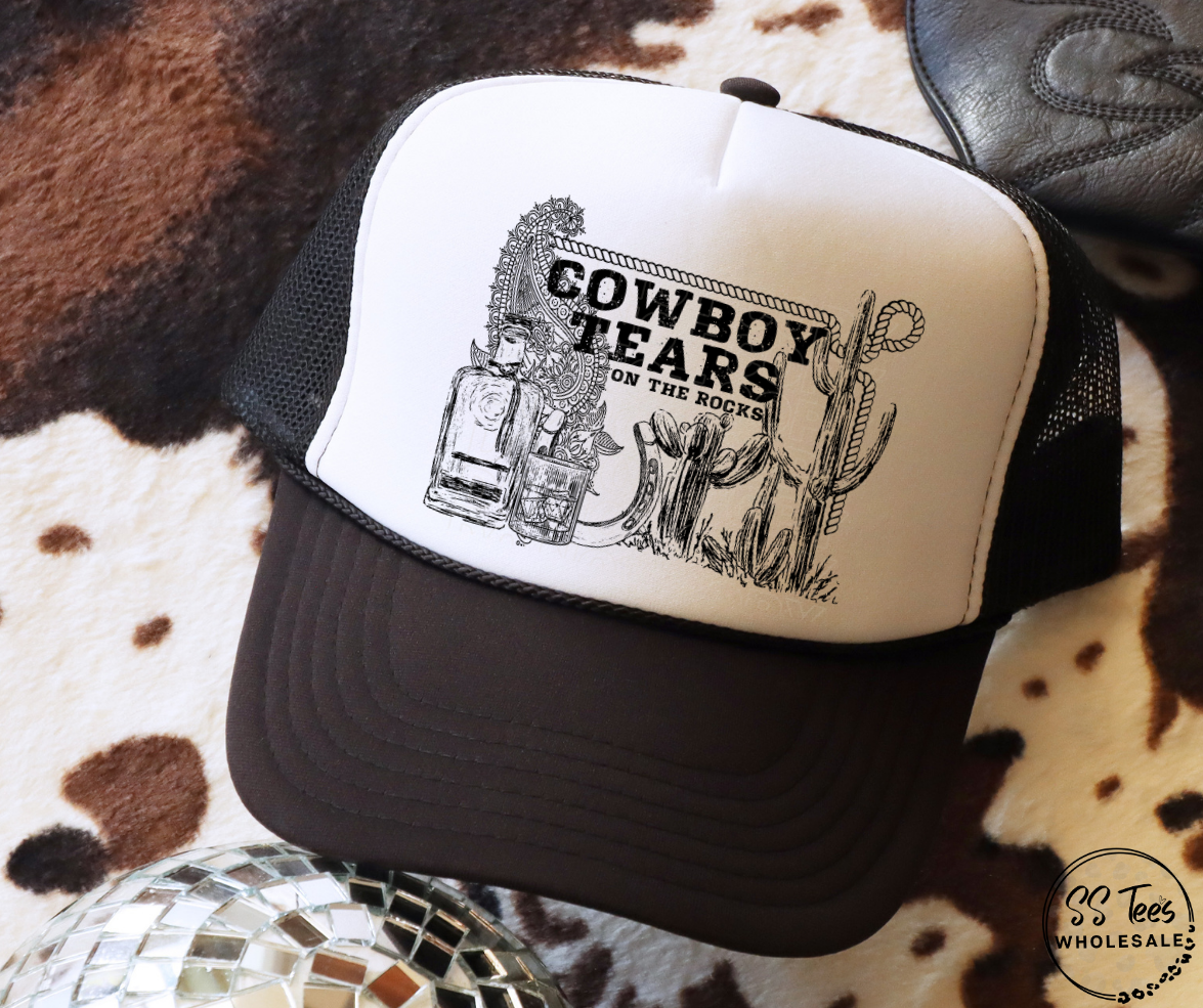 Cowboy Tears Hat DTF/Sub Transfer