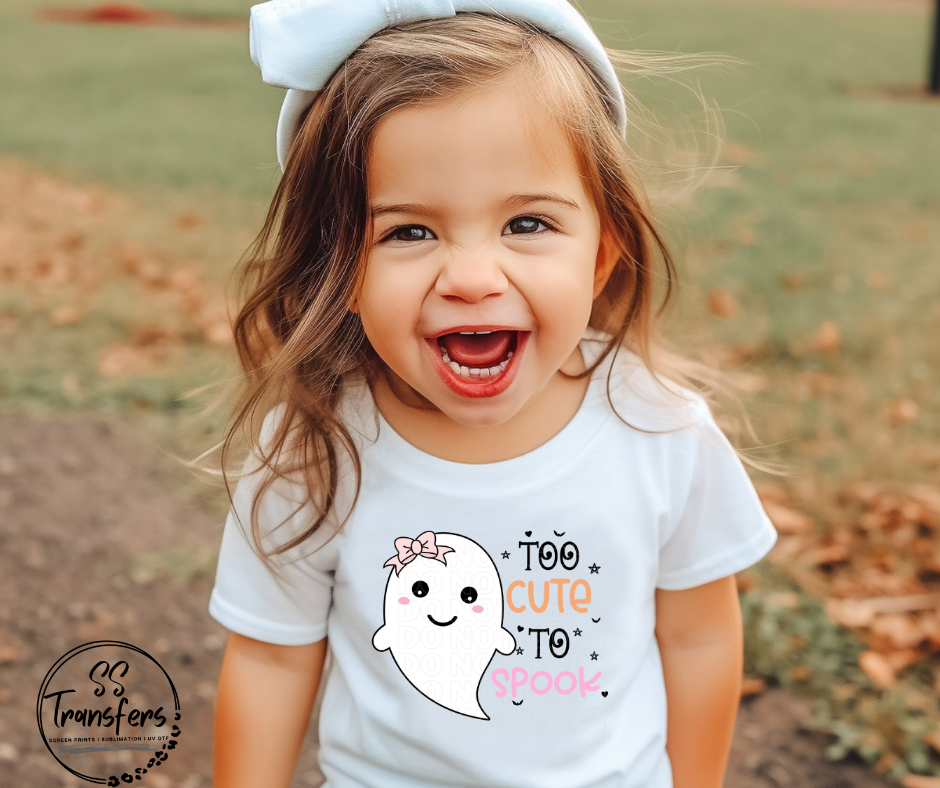 Too Cute To Spook Halloween Kids DTF Transfer