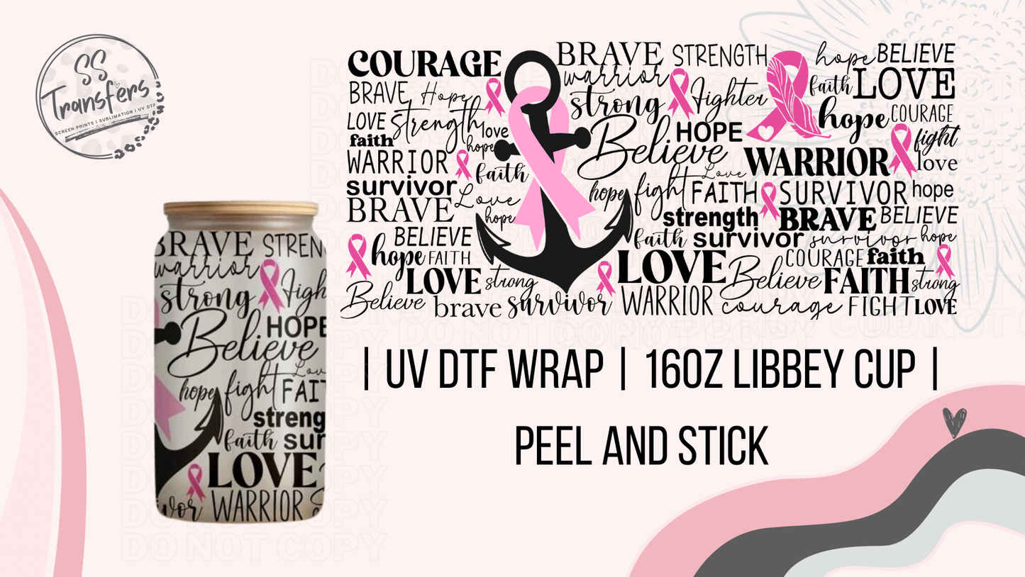 Breast Cancer Awareness Libbey UV Wrap