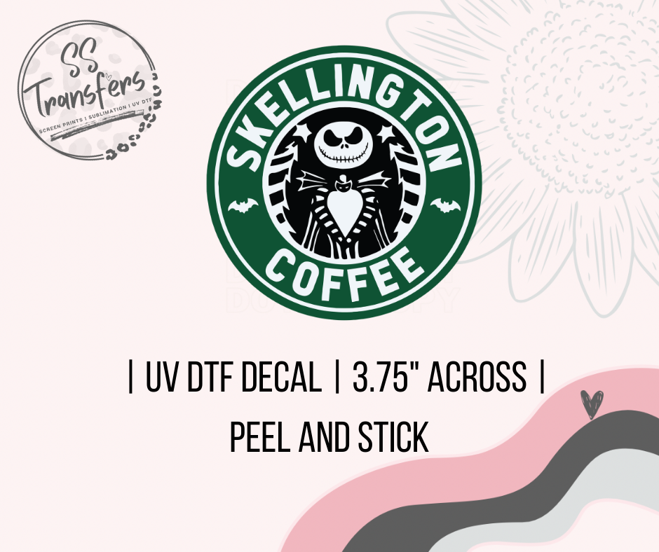 Skellington Coffee UV Decal