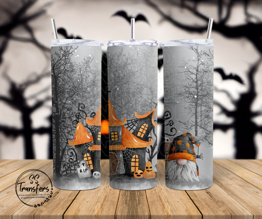 Snowy Halloween Gnomes Sub Tumbler Transfer