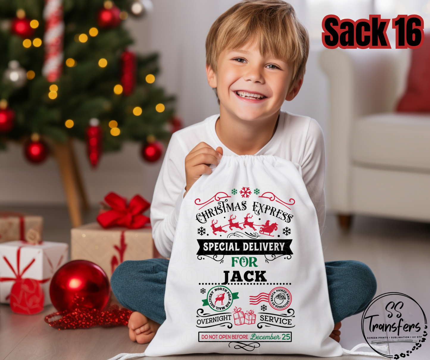 Custom Name Santa Sacks (Multiple Options) DTF Transfer