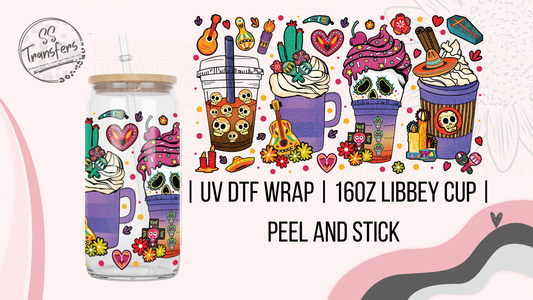 Day of the Dead Libbey UV Wrap