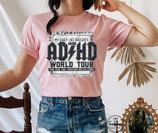 ADHD Tour Leopard Background (Two Color Options) DTF Transfer