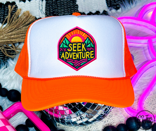 Seek Adventure Faux Embroidered Hat DTF/Sub Transfer