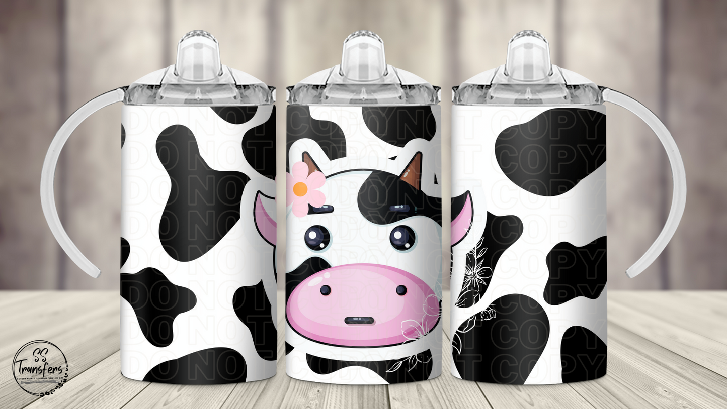 Baby Cow (Multiple Options) 12oz Sippy/Flip Top Tumbler Sublimation Transfer