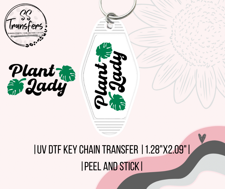 Plant Lady UV Motel Keychain