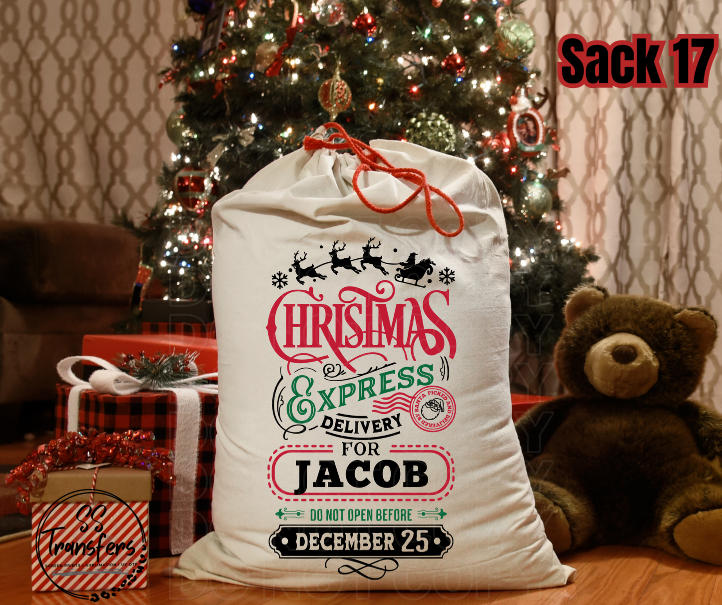 Custom Name Santa Sacks (Multiple Options) DTF Transfer