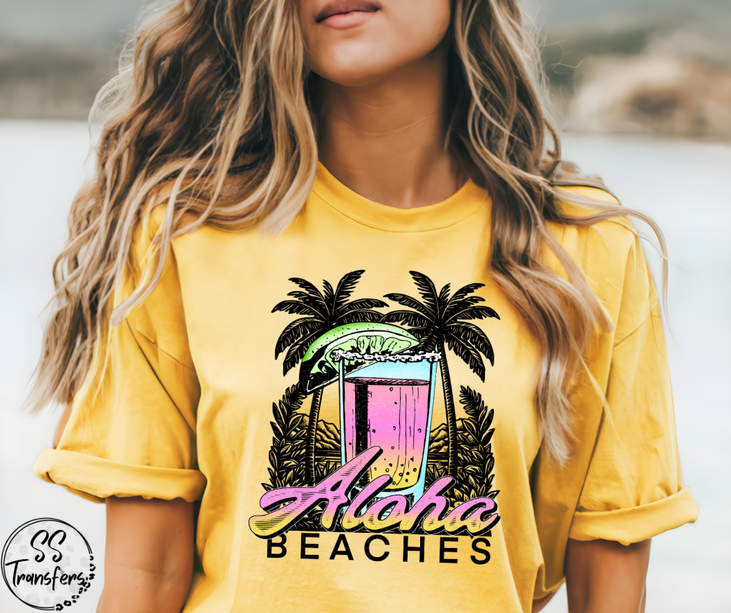 Aloha Beaches DTF Transfer