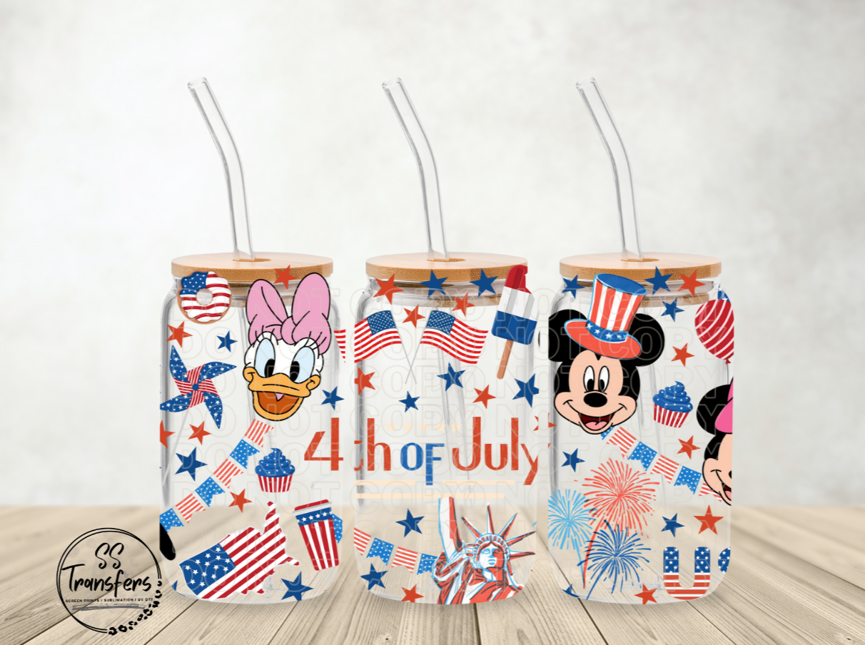 Mouse 4th of July Libbey UV Wrap