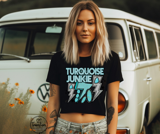 Turquoise Junkie DTF Transfer