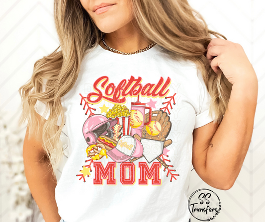 Vintage Softball Mom DTF Transfer