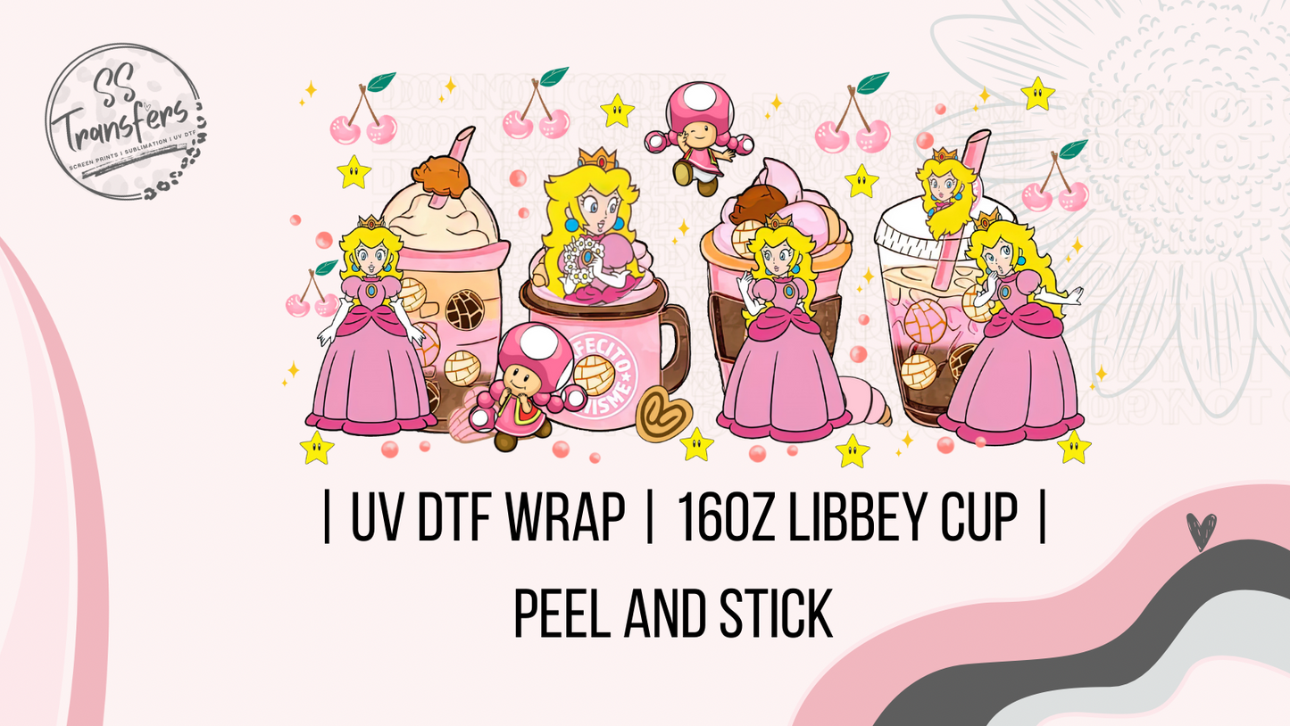 Peach Coffee Cups Libbey UV Wrap